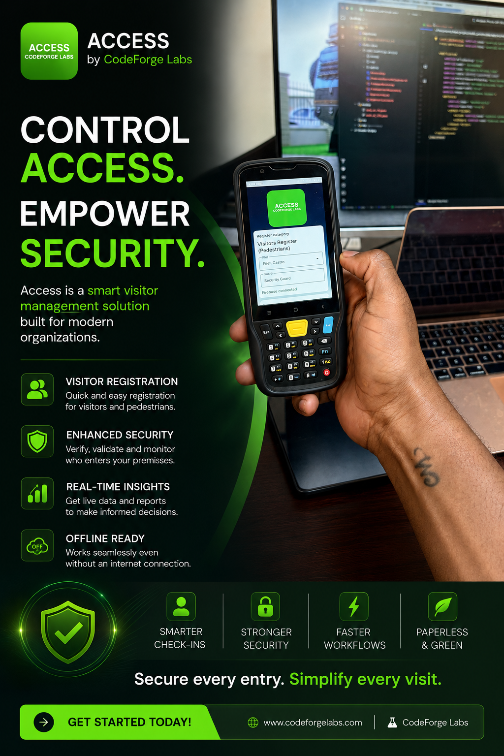Access control software promotional graphic